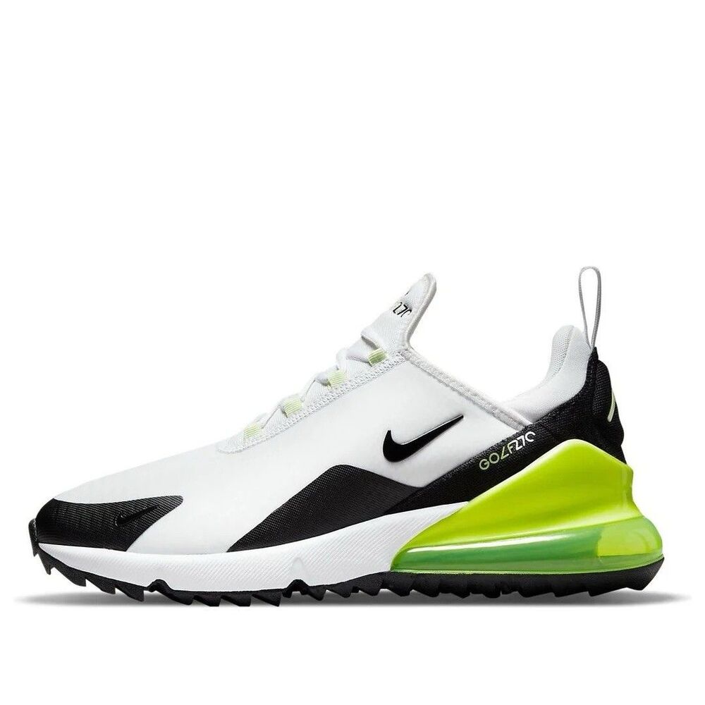 Size 10 Nike Air Max 270 Golf Spikeless White Green Black Mens CK6483-105